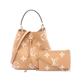 Louis Vuitton NeoNoe MM Two-Tone Shoulder Bag in Monogram Empreinte Leather, Brown/Ivory, M45808