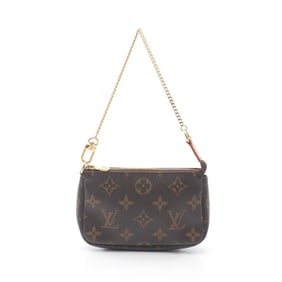 Louis Vuitton Mini Pochette Accessoires Handbag, PVC-Coated Canvas and Leather, Monogram, Women's,