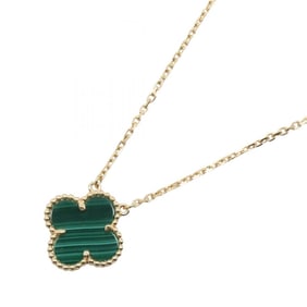Van Cleef & Arpels Vintage Alhambra Malachite Necklace, 18K Yellow Gold, Green/Gold, Women's,
