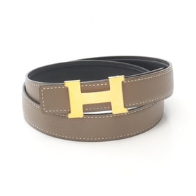 Hermes Hermès Mini Constance H Belt, Leather Epsom Leather, Women's, Brown/Black