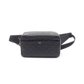 Celine Triomphe belt bag, waist or body bag in black leather for men, model 116163FS4.38SI