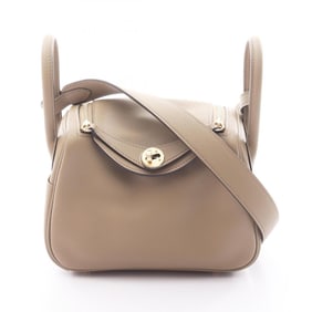 Hermes Hermès Lindy Mini Verso Shoulder Bag, Leather, Swift Women's, Brown, Grimist