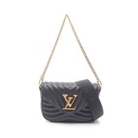 Louis Vuitton Multi Pochette Shoulder Bag, Leather, New Wave, Women's, Black, M56461