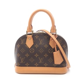 Louis Vuitton Alma BB Handbag, PVC-Coated Canvas and Leather, Monogram, Women's, Brown, M53152
