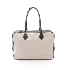 Hermes Hermès Plume 32 Handbag, Canvas and Leather, Taurillon Clemence / Toile H, Clemence,