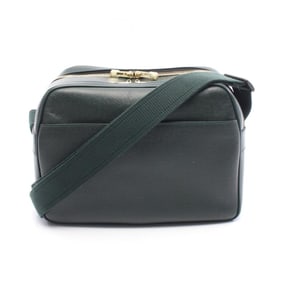 Louis Vuitton Reporter PM Shoulder Bag, Taiga Leather, Men's, Green, M30154