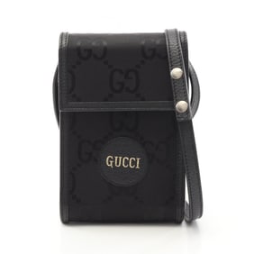 Gucci Off the Grid Mini Shoulder Bag, Nylon and Leather, Men's, Black, 625599