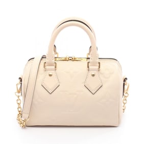 Louis Vuitton Speedy Bandouliere 20 Handbag, Monogram Empreinte Leather, Women's, Ivory, M58954
