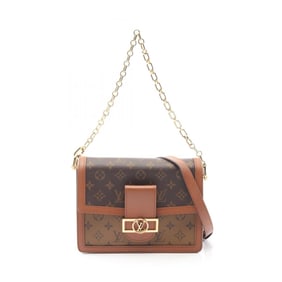 Louis Vuitton Dauphine MM Shoulder Bag, PVC-Coated Canvas and Leather, Monogram Reverse, Women's,