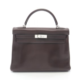 Hermes Hermès Kelly 32 handbag, leather, Vaubarenia, women's, brown