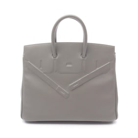 Hermes Hermès Shadow Birkin 25 handbag, leather, Swift women's, gray
