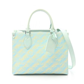 Louis Vuitton On the Go PM Handbag, Monogram Empreinte Leather, Women's, Blue/Yellow, M46270
