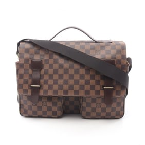Louis Vuitton Broadway Shoulder Bag, PVC-Coated Canvas and Leather with Damier Print, Brown, for Men