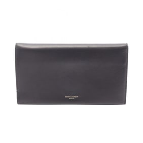 Yves Saint Laurent Saint Laurent Paris bifold long wallet, leather, men's and women's, black,