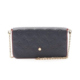 Louis Vuitton Felicie Pochette Shoulder Bag in Monogram Empreinte Leather, Navy/Red, M64099