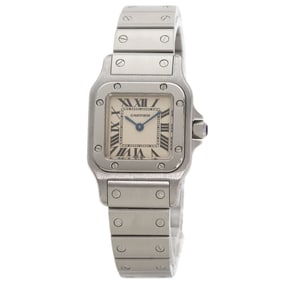 Cartier W20056D6 Santos Galbe SM Watch, Stainless Steel/SS, Women's