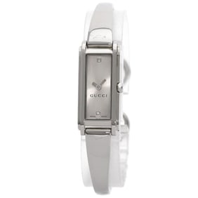 Gucci 109 Square Face 2P Diamond Watch Stainless Steel/SS Women's GUCCI