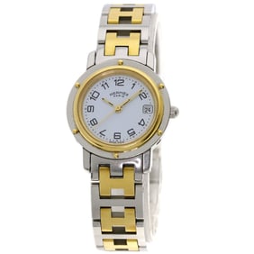Hermès CL4.220 Clipper Watch in Stainless Steel/SSxGP for Women