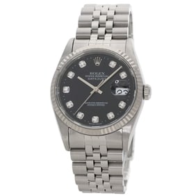 Rolex 16234G Datejust 10-Piece Diamond Watch in Stainless Steel/SS/18K White Gold for Men