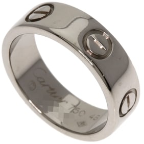 Cartier Love Ring #48 18K White Gold Women's