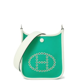 Hermès Neo Evelyn TPM Mint Blue Aztec Vert Fizz Toile Officier Swift Double Stamp