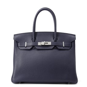 Hermès Birkin 30 Verso Bleu Nuit Rose Purple Taurillon Clemence C Stamp HERMES Handbag