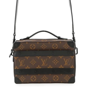 Louis Vuitton Monogram Macassar Handle Soft Trunk Shoulder Bag M45935 Black