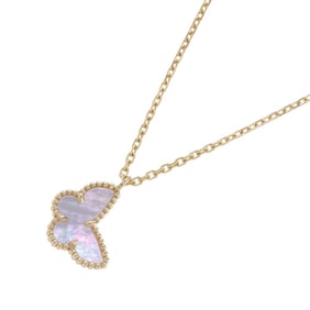 Van Cleef & Arpels Sweet Papillon Necklace Pendant in 18K Yellow Gold Mother of Pearl (VCARF69300)