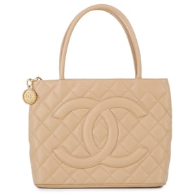 CHANEL Coco Mark Matelasse Tote Bag, Reprint Caviar Skin, A01804