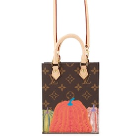 Louis Vuitton Monigram Pumpkin Handbag, LV×YK Petite Sac Plat M82112, 2-way bag, Yayoi Kusama