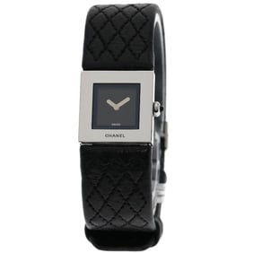 CHANEL H0116 Matelasse Watch, Stainless Steel/Leather, Women's
