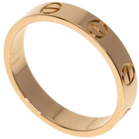 Cartier Mini Love Ring #52 18K Pink Gold Women's