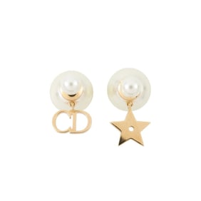 Christian Dior Star Faux Pearl Earrings