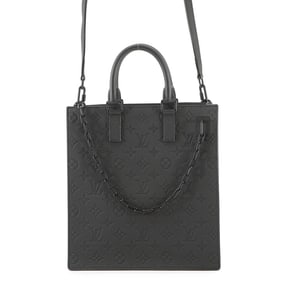 Louis Vuitton Monogram Taurillon Sac Plat Handbag M55924 LOUIS VUITTON Black
