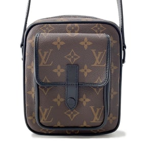 Louis Vuitton Monogram Macassar Shoulder Bag with Christopher Wearable Wallet M69404, Black