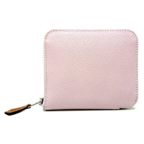 Hermes Hermès Azap Compact Silkin W Stamp, Made in 2024, Women's Coin Case, Epsom Leather, Mauve