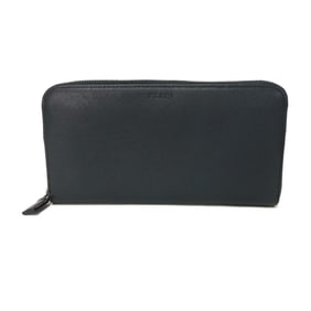 Prada Saffiano Zip-Around Wallet in Navy with Round Embossed Pattern, Baltico, 2ML317 PN9 F0216,