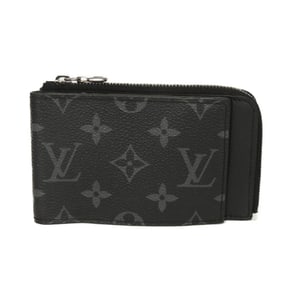 Louis Vuitton Men's Hybrid Bi-fold Wallet in Black with Coin and Card Cases, RFID, Monogram Eclipse