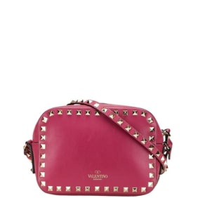Valentino Studded Shoulder Bag in Pink Leather for Women