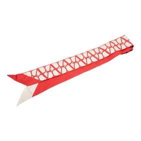 Valentino Toile Iconograph Scarf, Red and Beige Silk, Women's,
