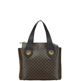 Celine Macadam Handbag in Black and Brown PVC Leather for Women