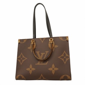 Louis Vuitton Monogram Giant Reverse On-the-Go MM M45321 Brown 2-Way Bag for Women