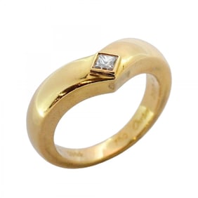 Cartier Triandre Ring, 1PD, 18KYG Yellow Gold with Diamonds, #52, Women's