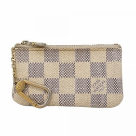 Louis Vuitton Damier Azur Pochette Cle Wallet/Coin Case N62659 White Women's