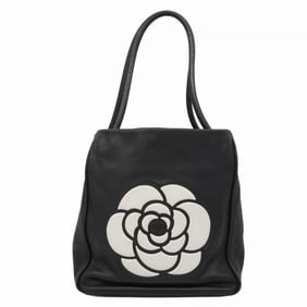 Chanel Camellia Tote Bag in Lambskin, Black, White, and Champagne for Women