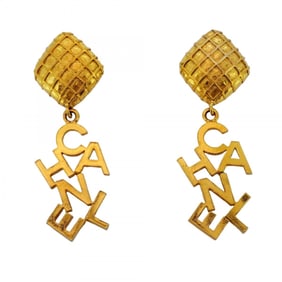 Chanel diamond-shaped earrings in GP-plated gold for women
