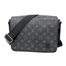 Louis Vuitton Monogram Eclipse District PM NV3 Shoulder Bag M46255 Black Men's