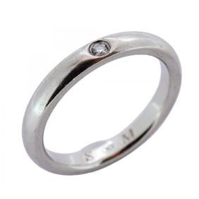 Tiffany Stacking Band Ring, 1PD, Pt950 Platinum, Diamond, Size 9, Women's