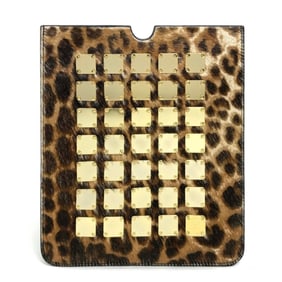 MCM Leopard PHENOMENON Collaboration Men's Women's Pad Case Pony Brown