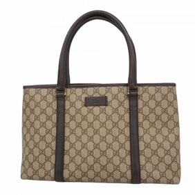 Gucci GG Supreme Tote Bag 114595 Brown Women's